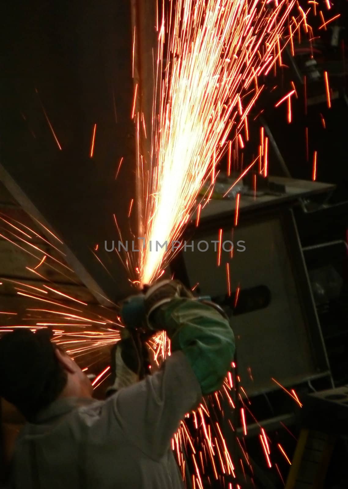 Man Grinding Steel by telecast