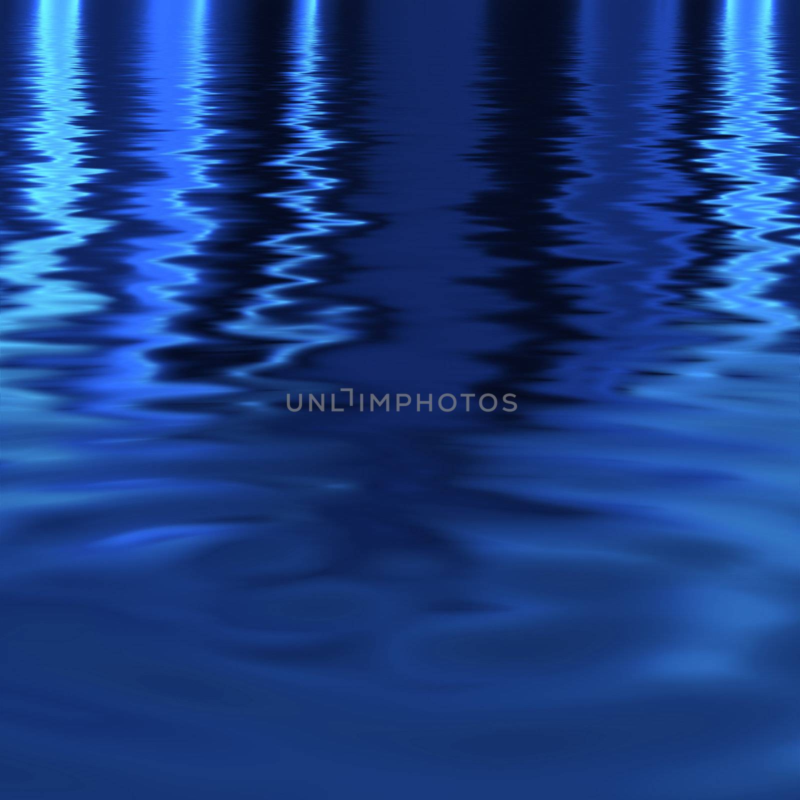 A blue water background illustration with reflections and ripples.