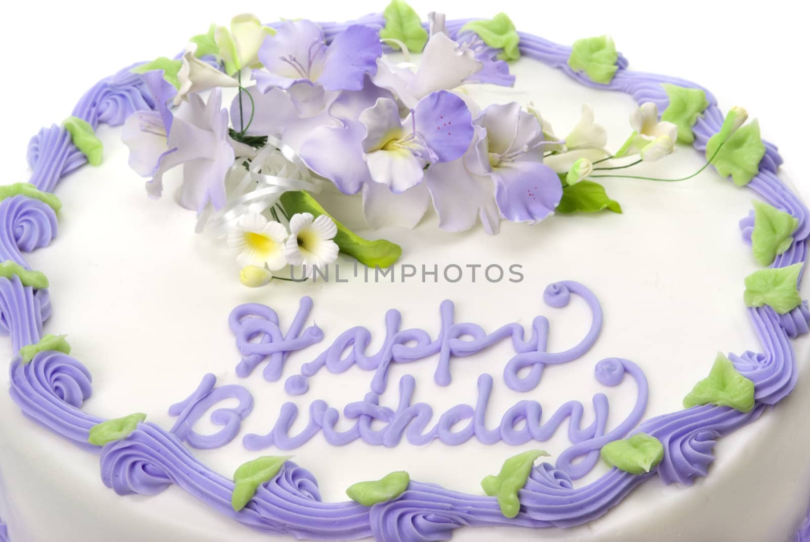 Delicious beautifully decorated bithday cake