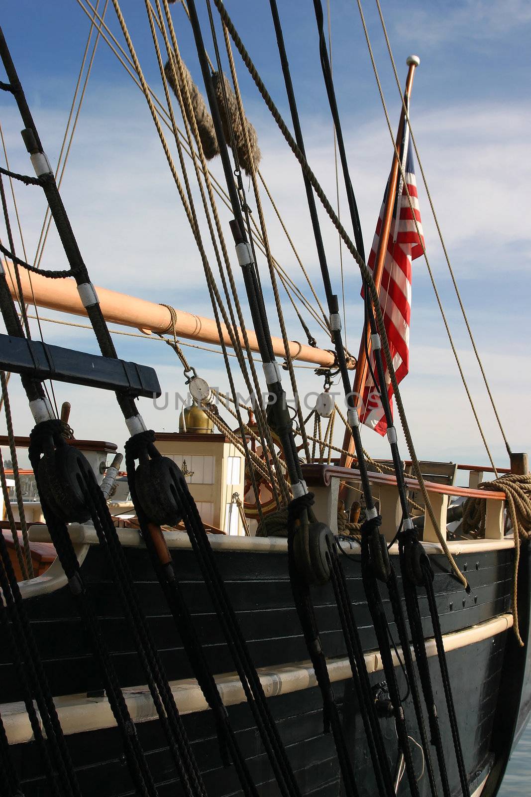 Tall Ship Rigging and Flag by KevinPanizza