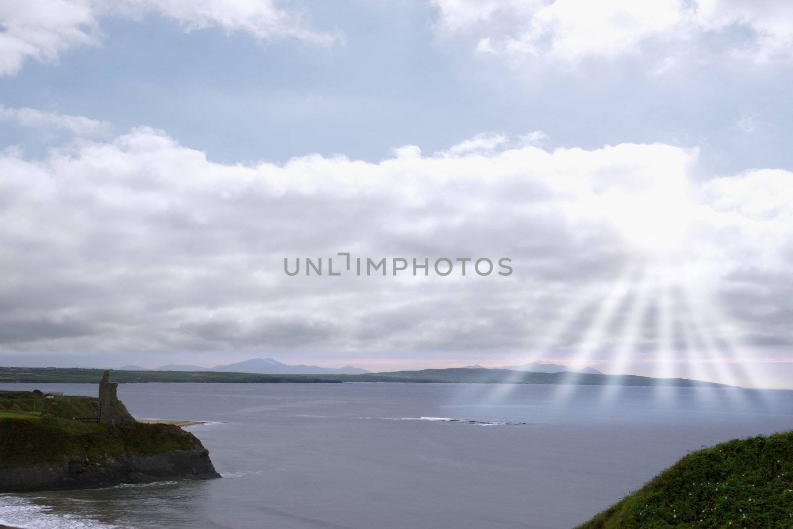 a scenic view of the irish coastline