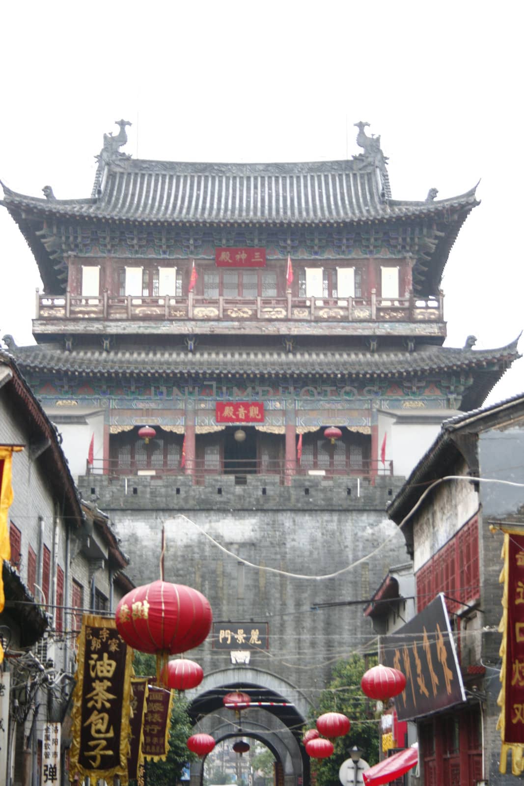 city gate in the old city of Luoyang by koep