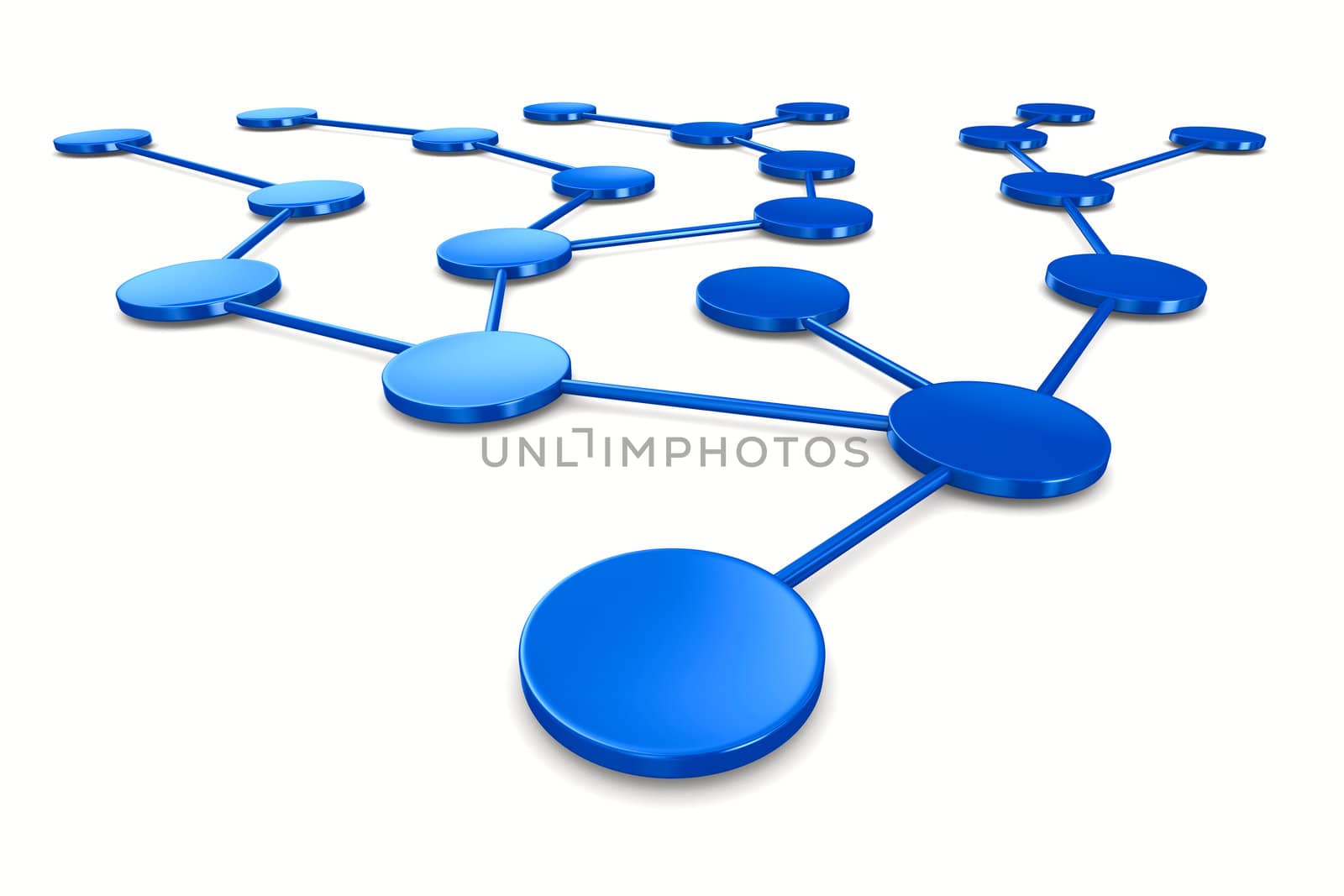 network on white background. Isolated 3D image