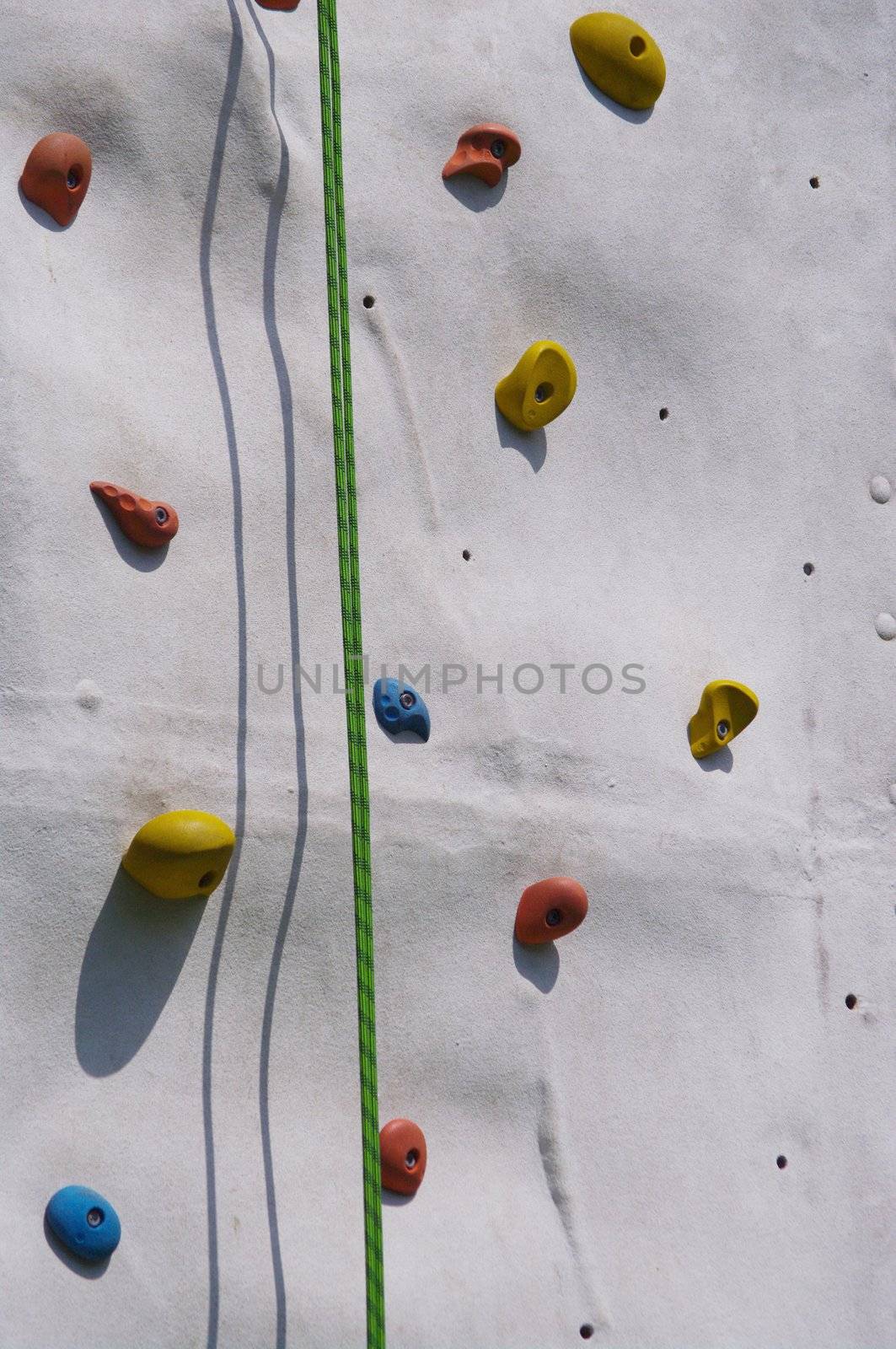 grey artificial climbing wall inside