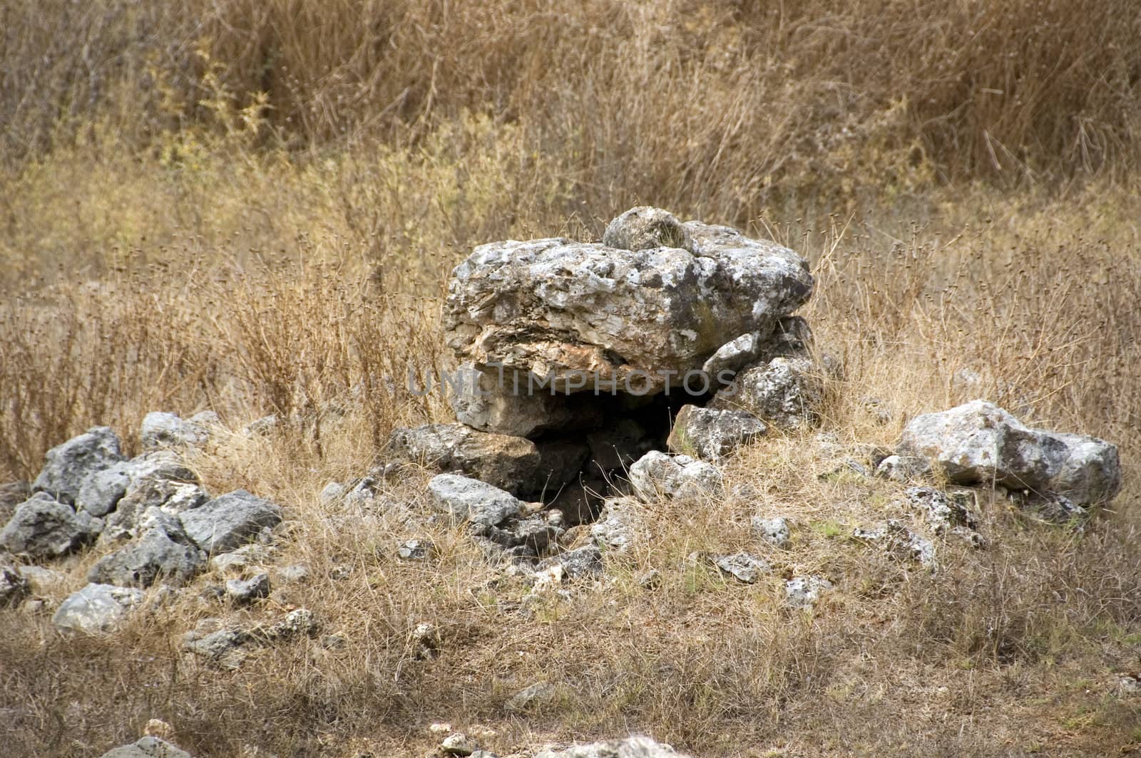 An ancient stone well in Pigadia Keri, Zakynthos, Greece.