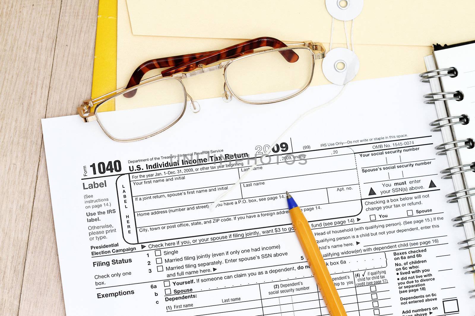 Filing of Tax form 1040 by sacatani