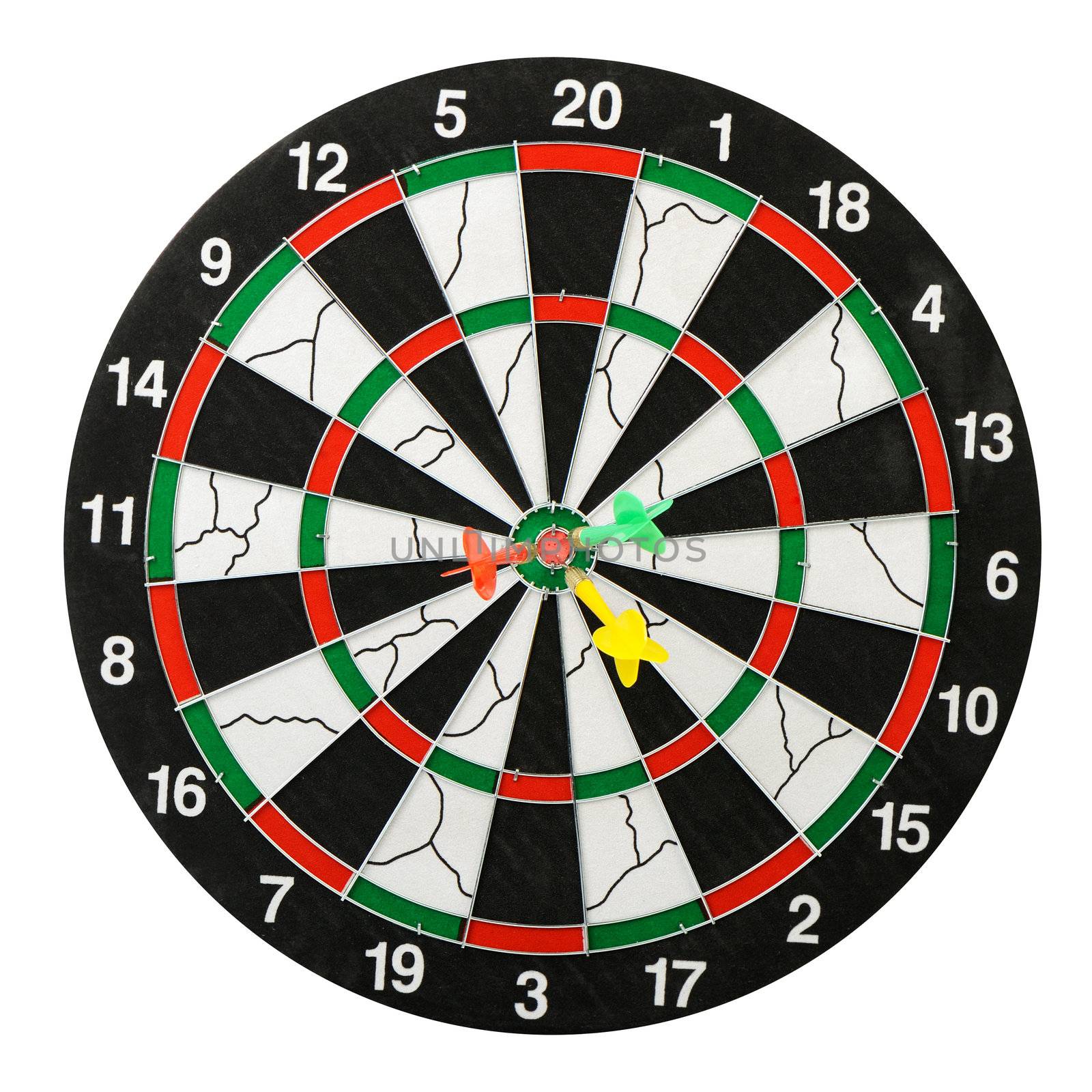 Board for darts. It is isolated on a white background