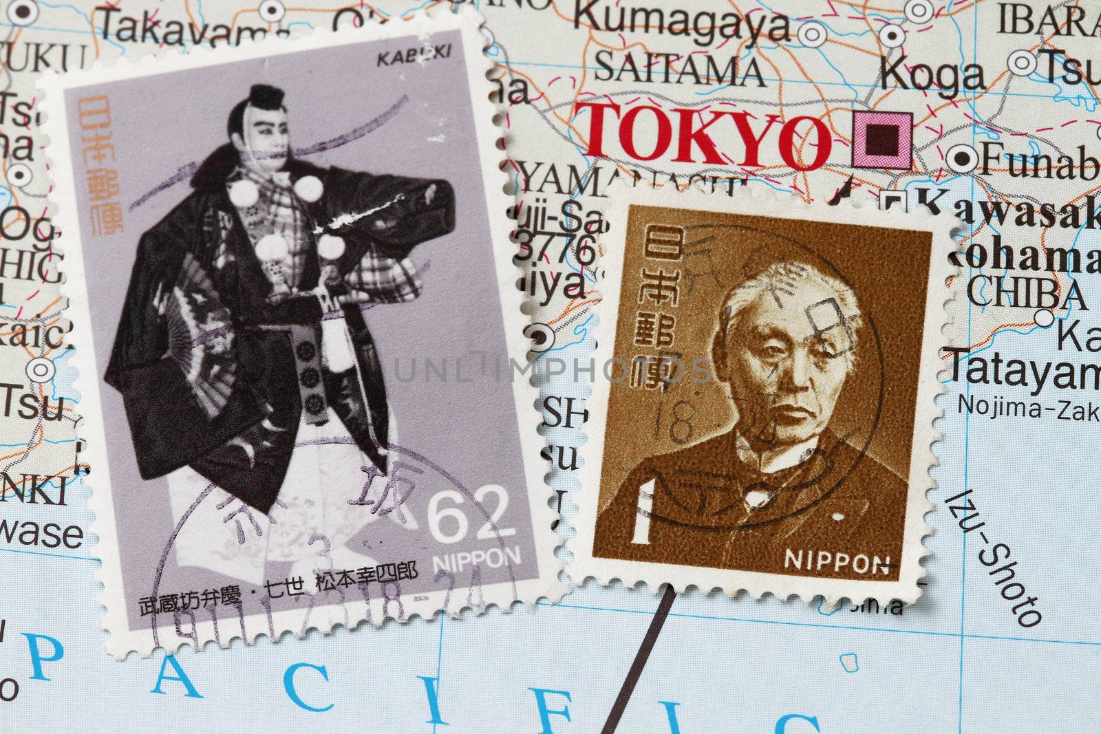 Japanese stamp by sacatani