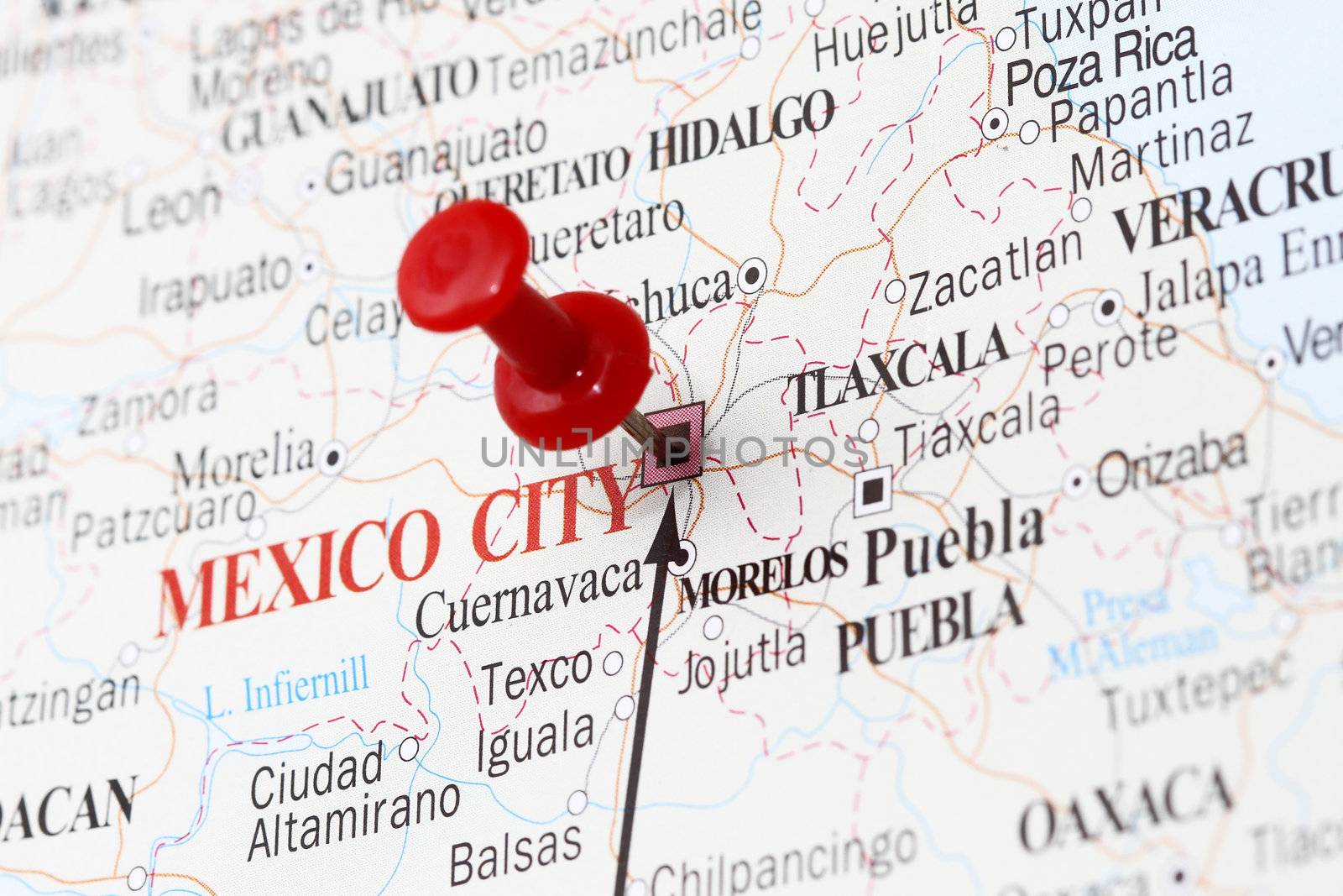 New Mexico city the way we looked in the map with pin.