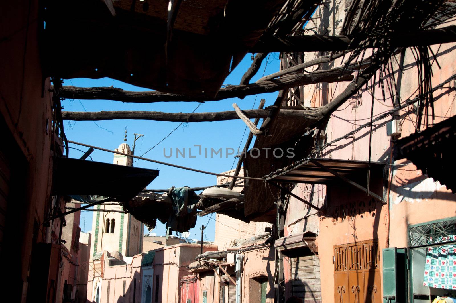 Street Scenery In The Outer Areas of the Marrakech Medina, Morocco