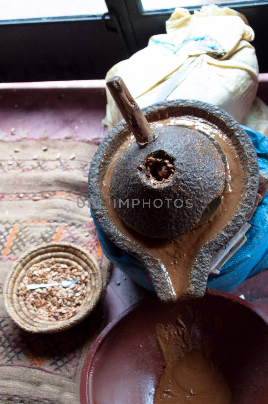 Traditional Argan Oil Press in Morocco used for production of the exclusive oil