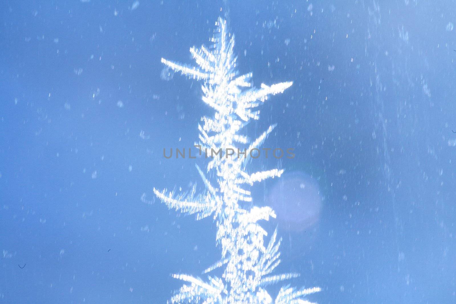 The patterns made by the frost on the window (hoarfrost background)