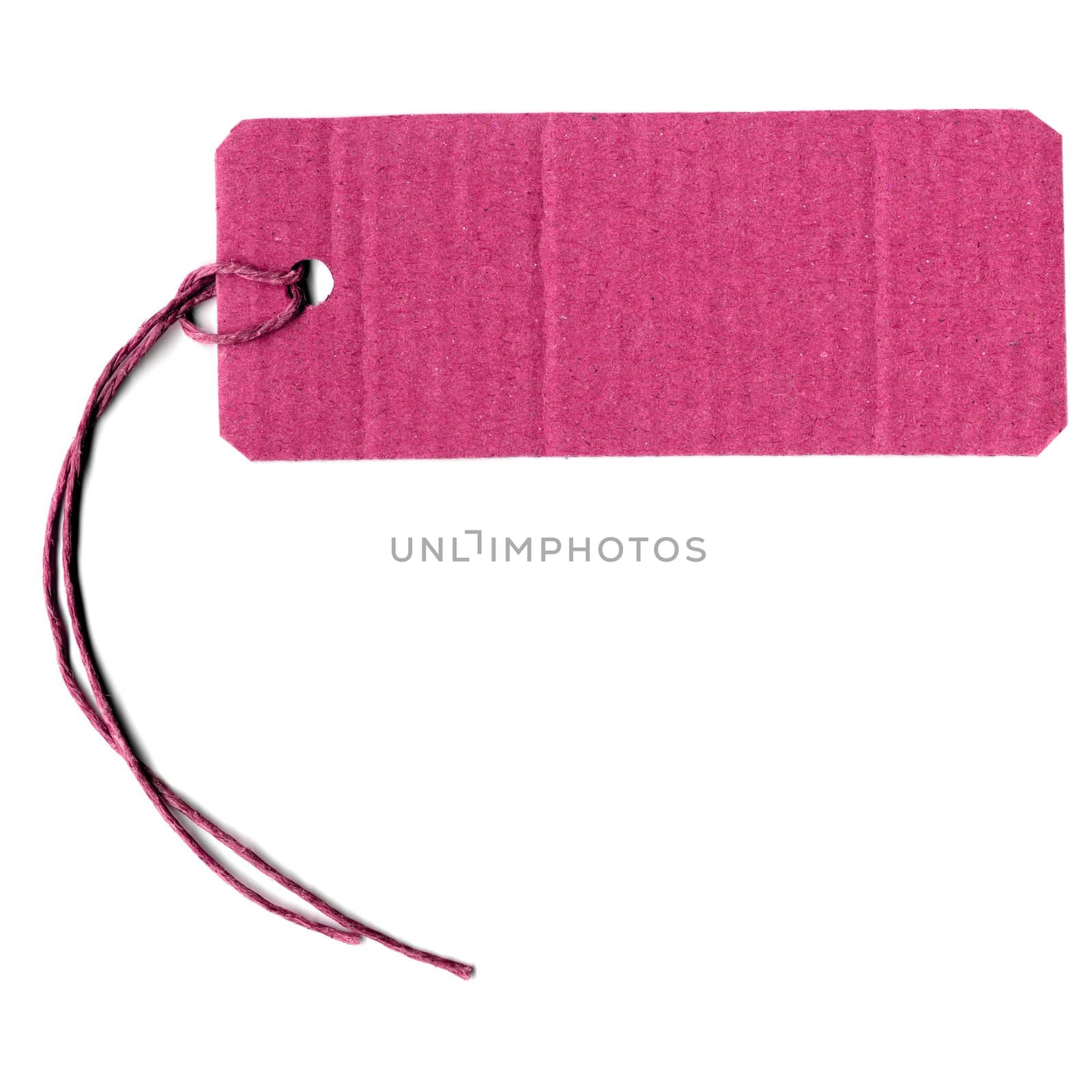 Price tag or address label with string
