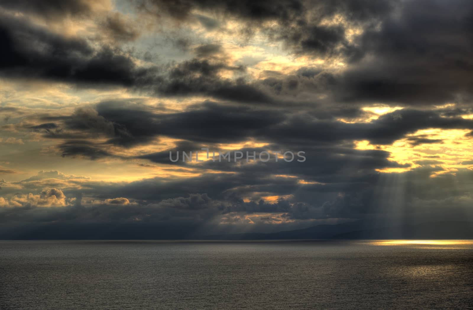 The sea and the sky. Coast of the black sea Crimea, Ukraine