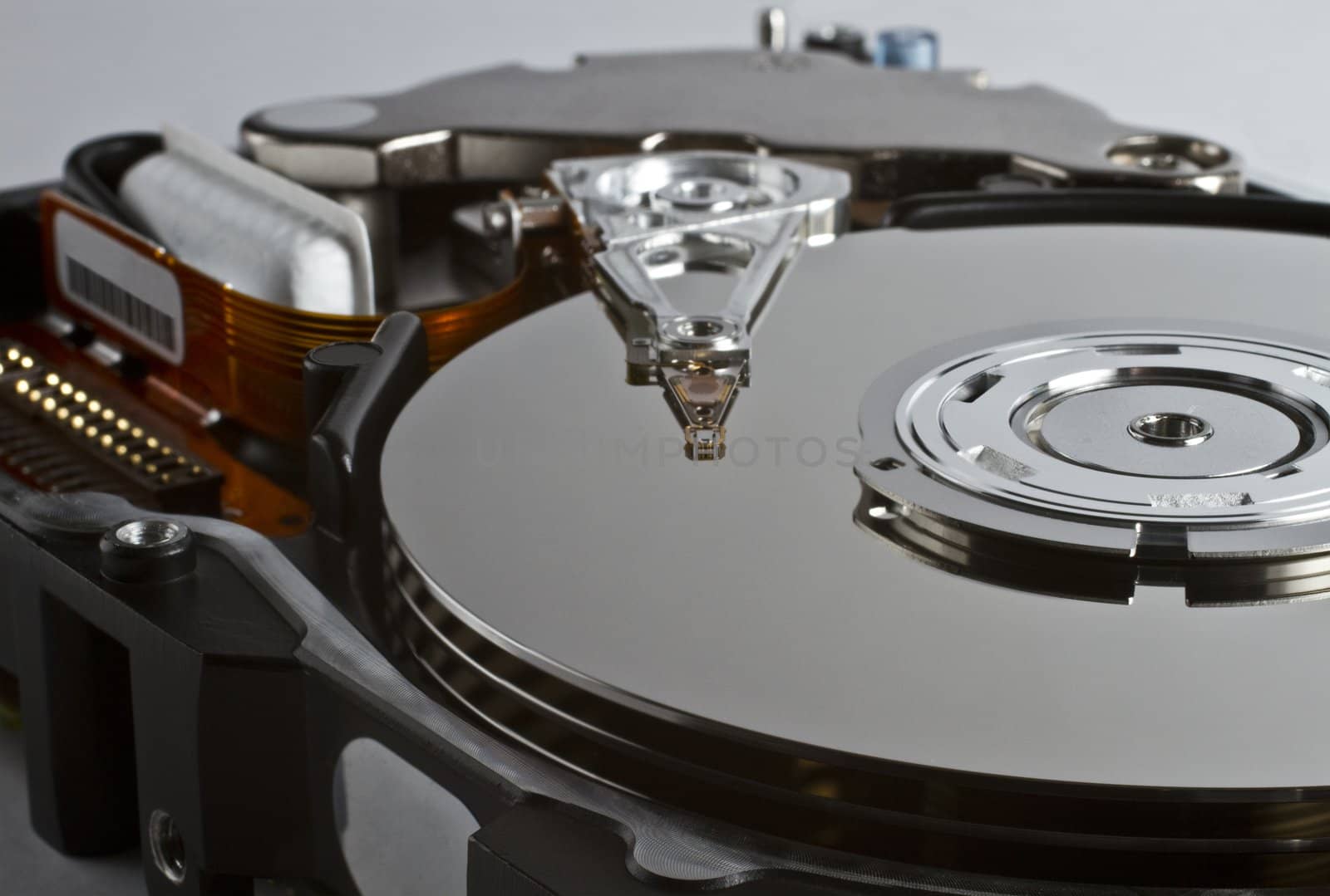 hard disk drive in close up by gewoldi