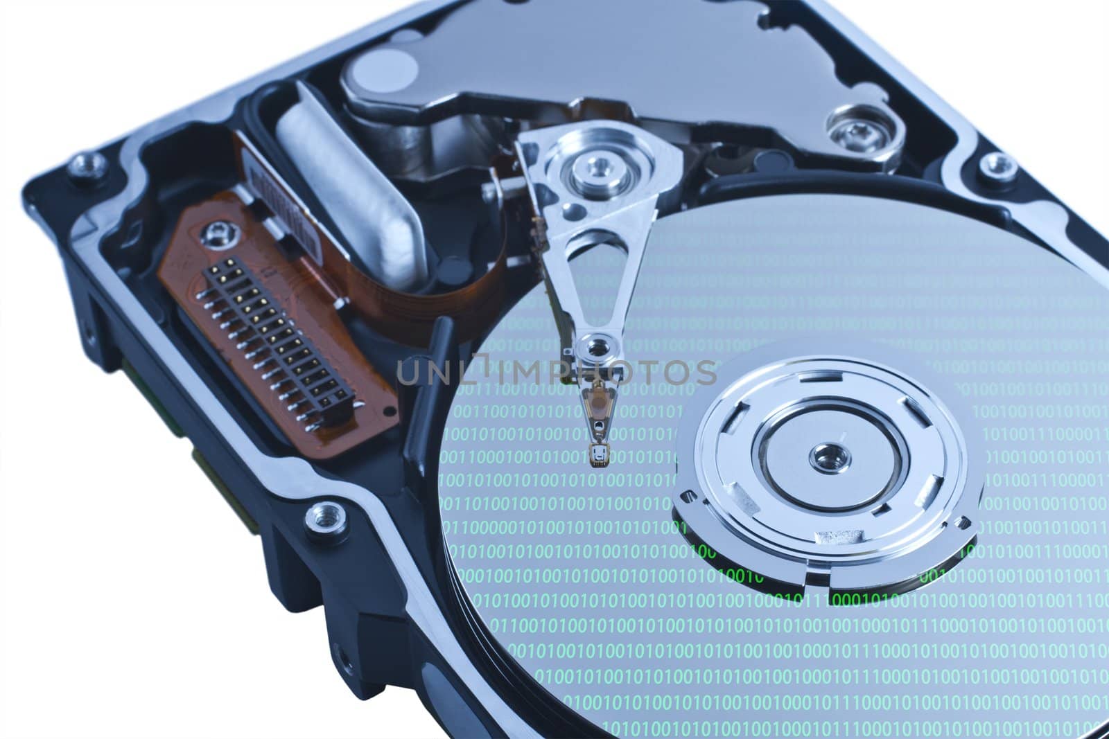 disk drive with symbolized data on surface