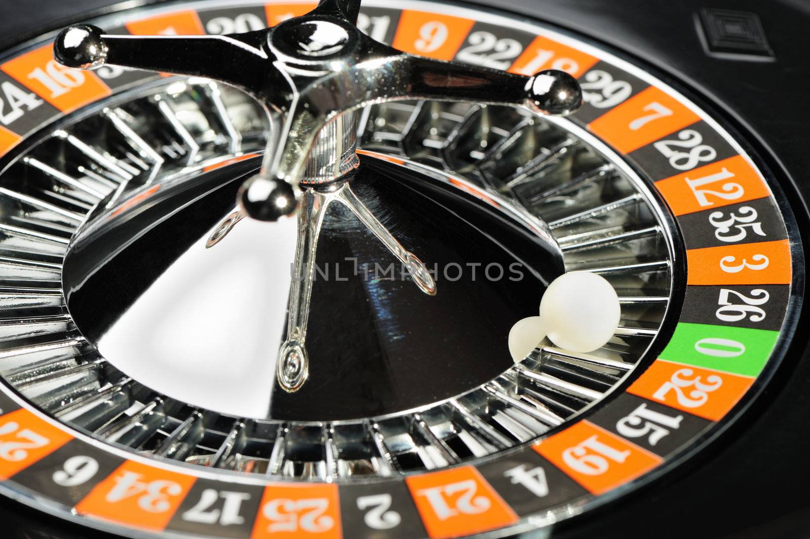 Roulette. Gambling in game establishments of a casino
