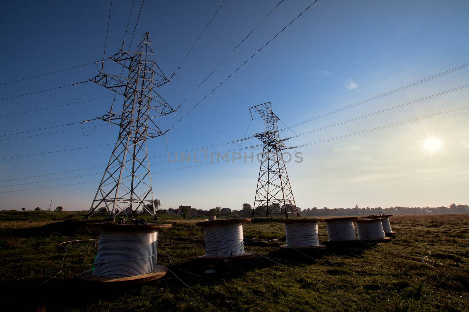 Construction of new power line by igor_stramyk