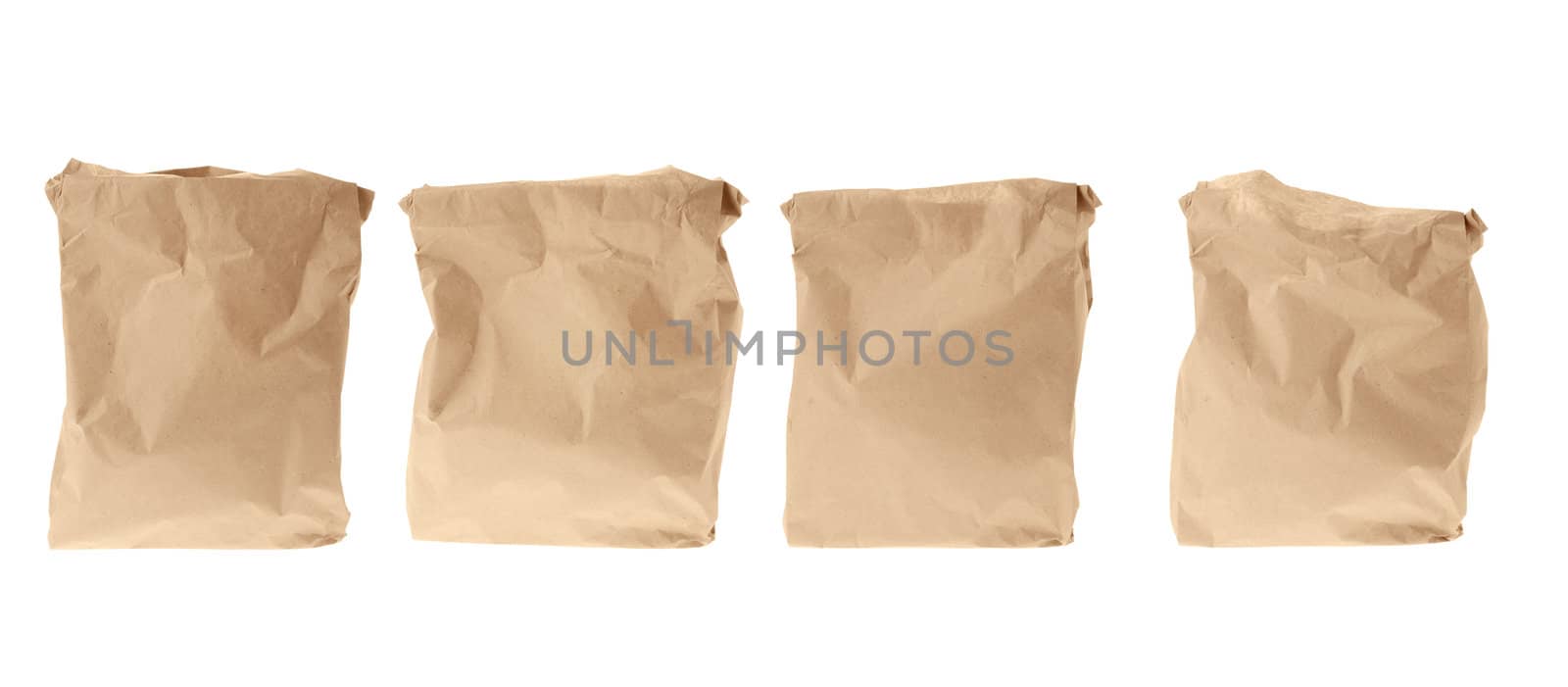 Paper package. For storage of foodstuff, it is isolated on white