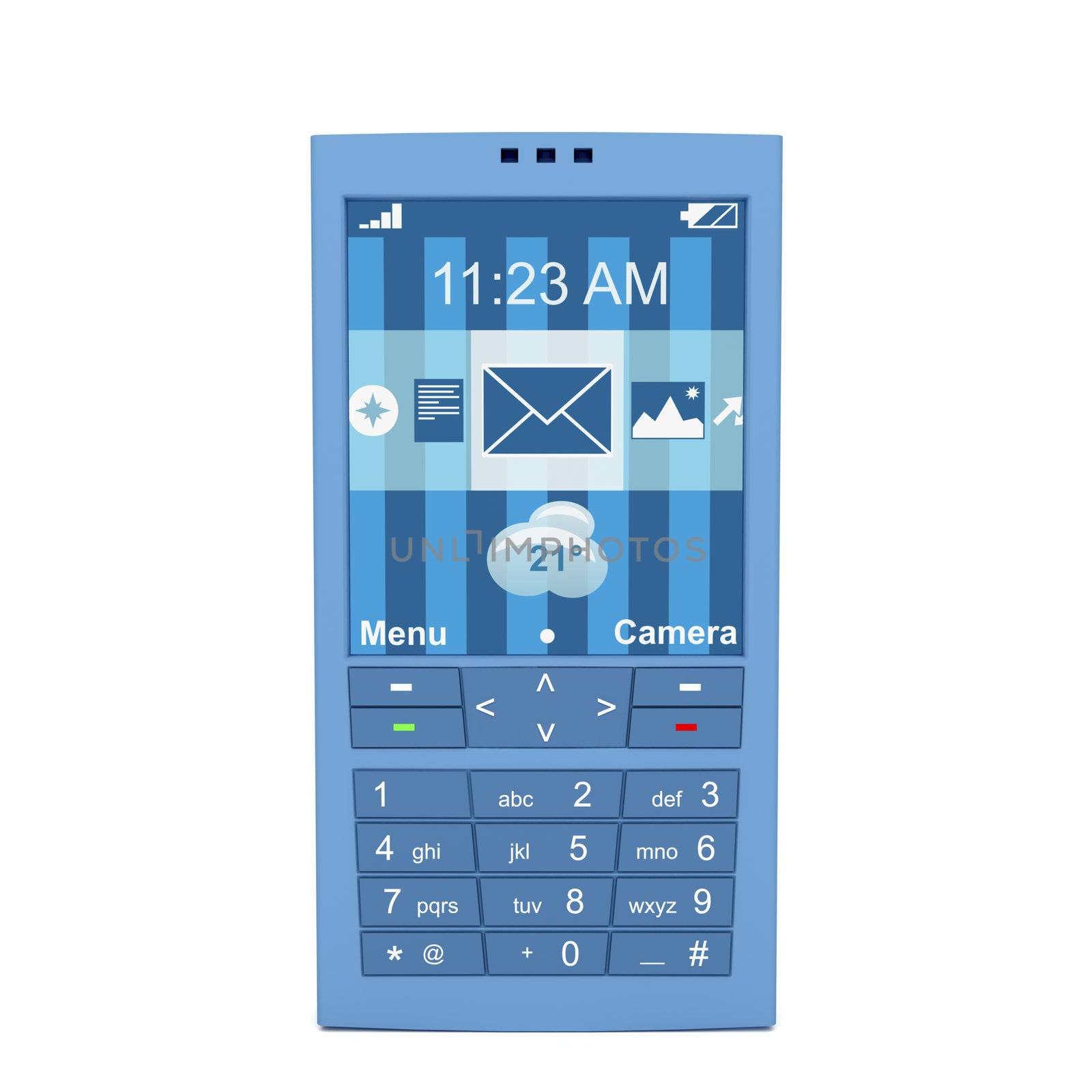 Blue mobile phone by magraphics