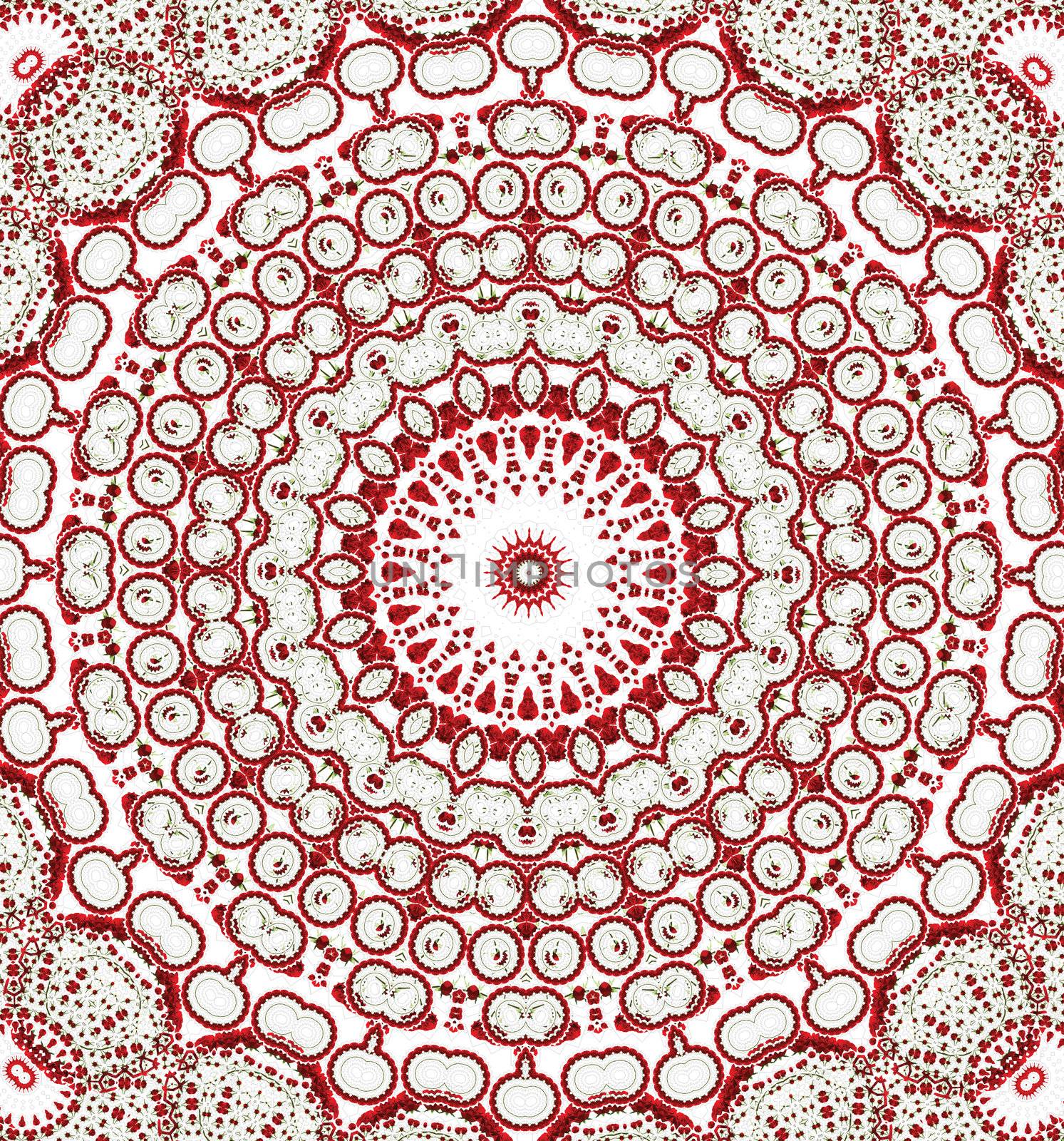 Kaleidoscope rose. An abstract background with repeating elements