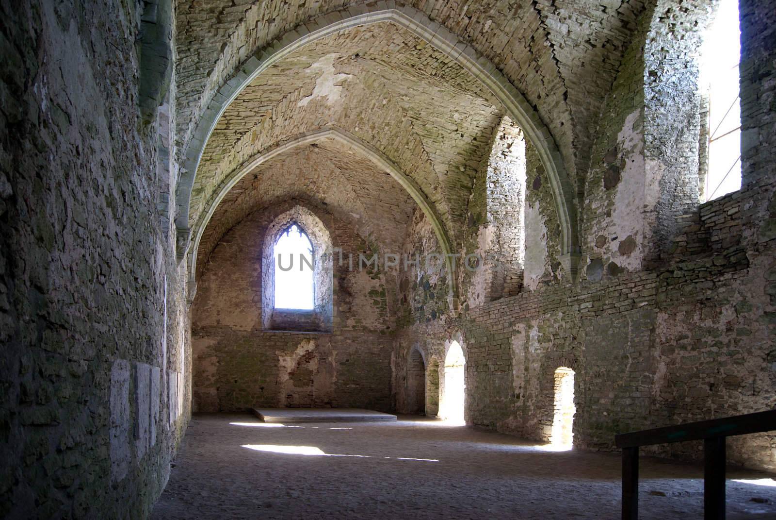 The East Europe, Estonia. Ruins of castle are near to Tallinn in Padise 