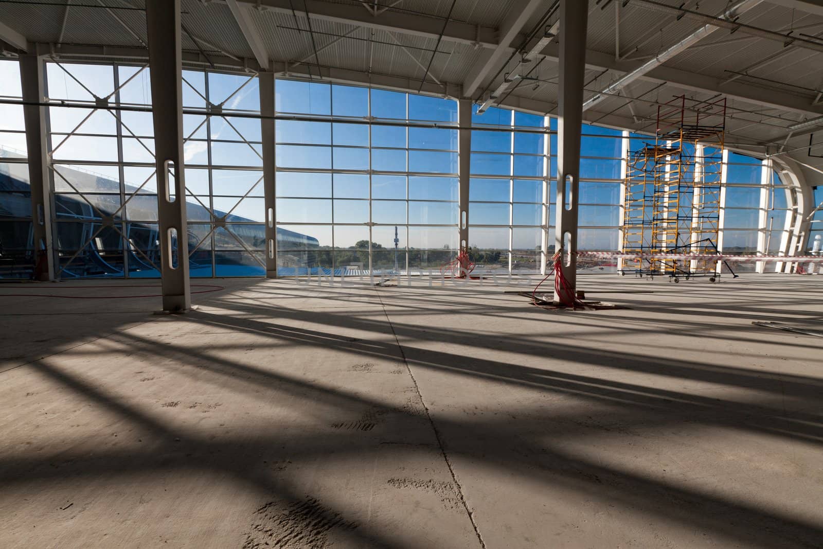 New unfinished building of airport