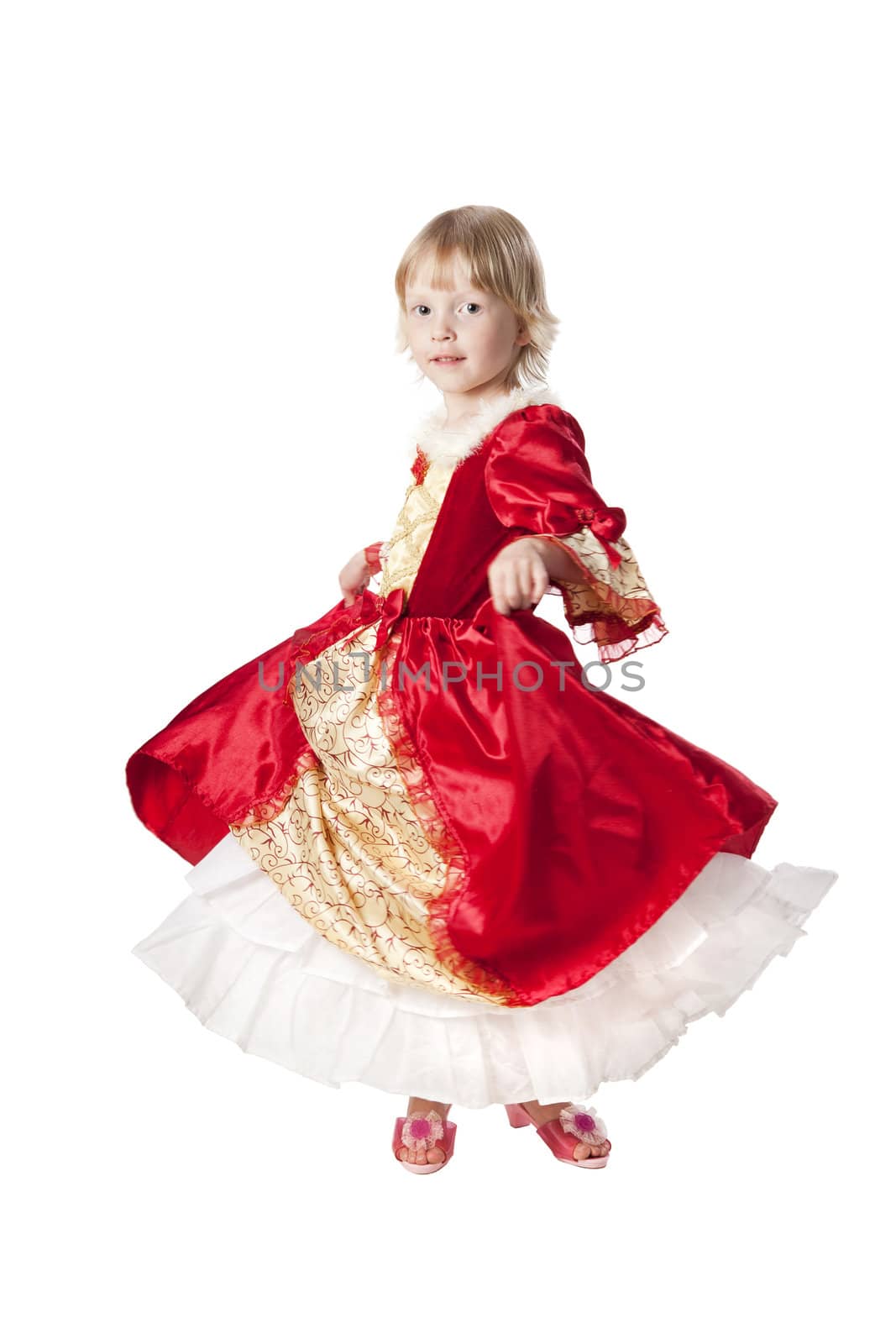 Little girl dressed like a pretty princess