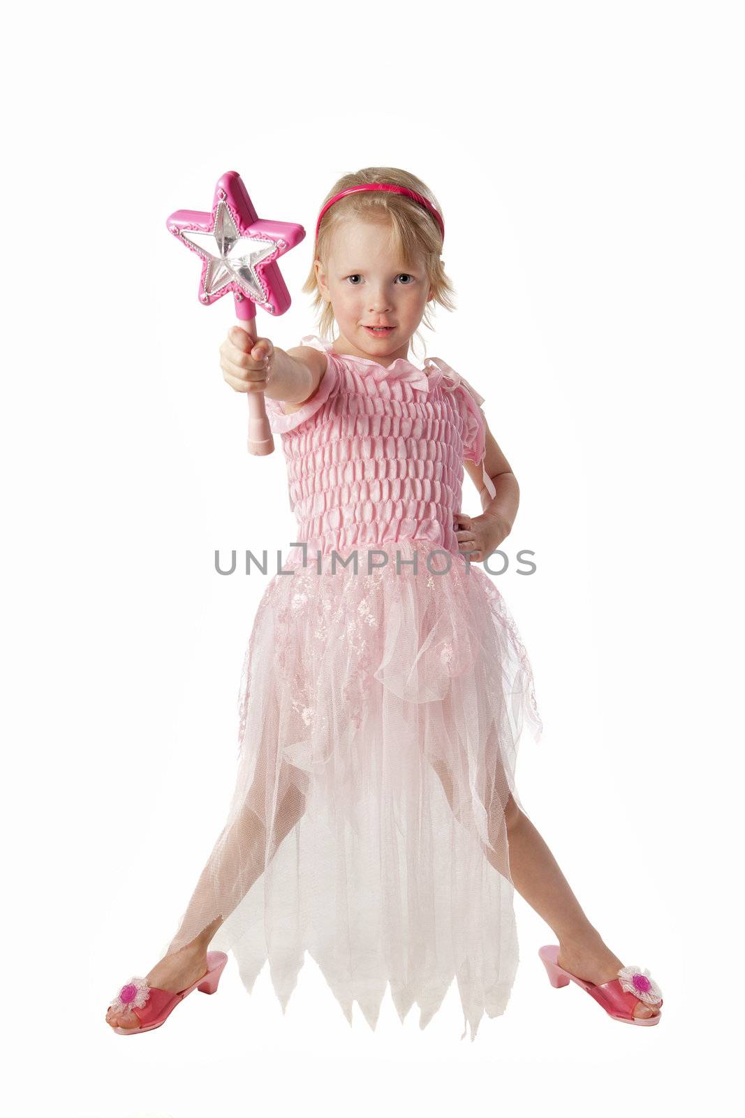 Little girl dressed like a pretty fairy