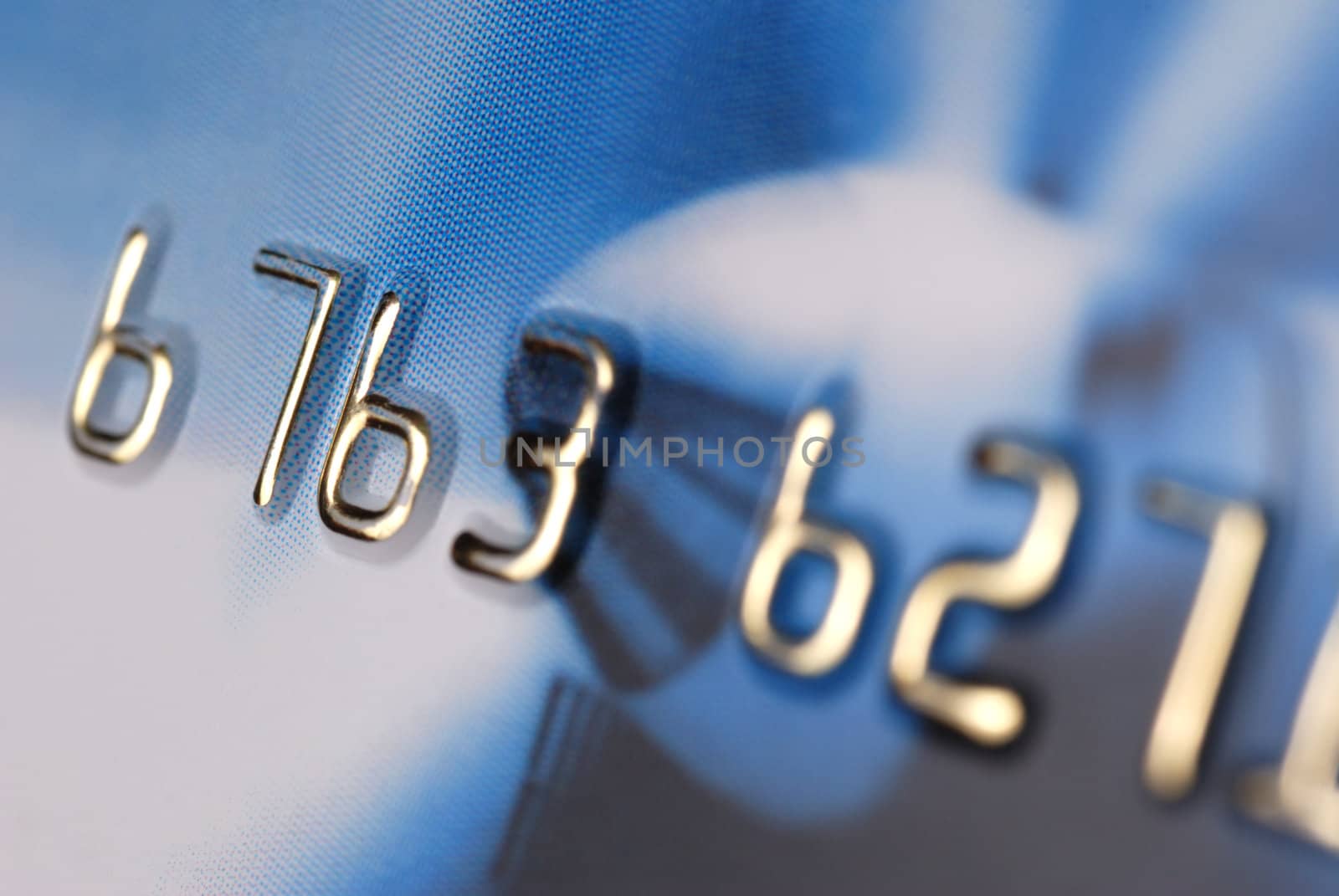 Credit card. A photo close up with the selected focus