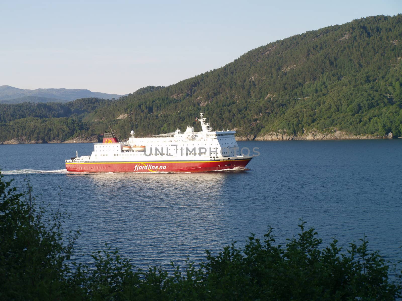 boat on norwegian fjord