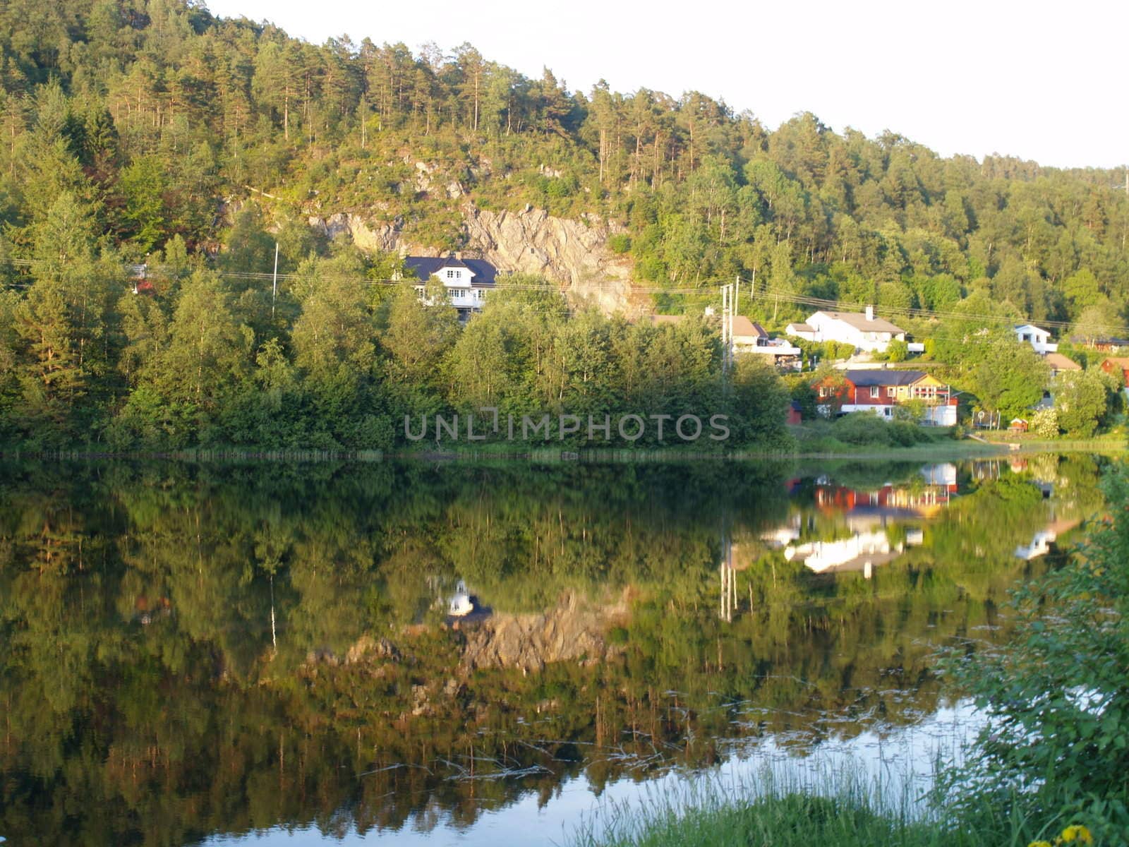 lake in evening