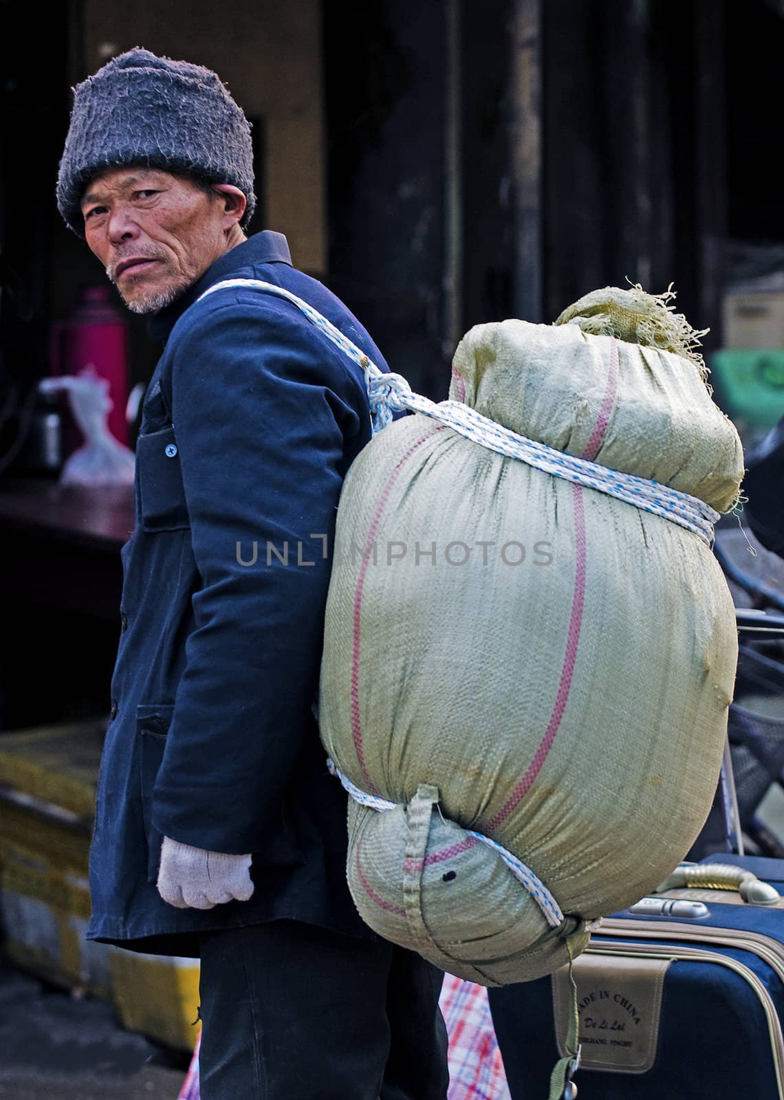  Chinese carrier in Shanghai street