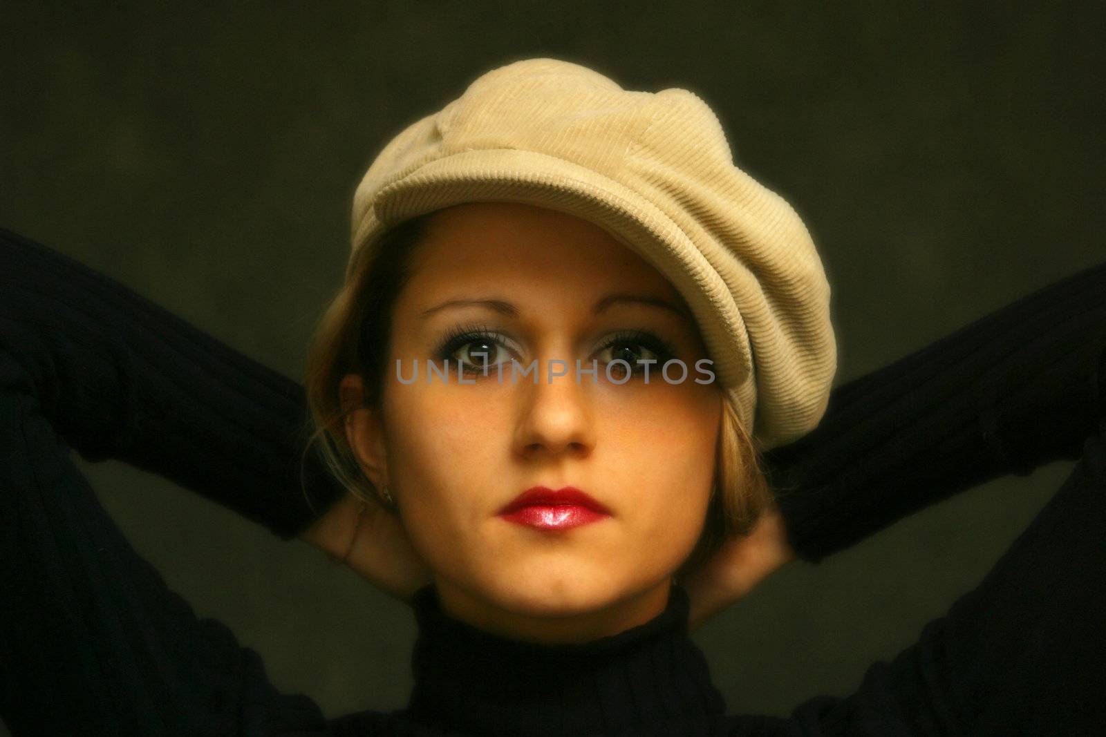 Beautiful girl in hat