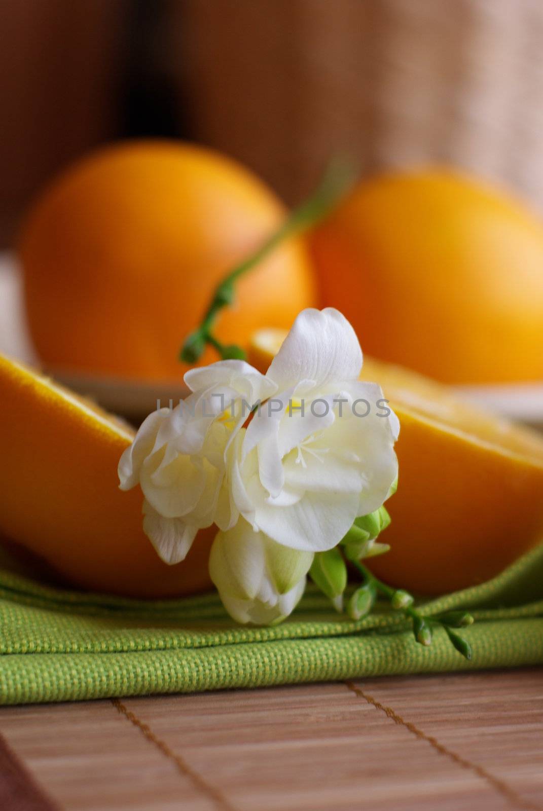 orange and flower  by barol16