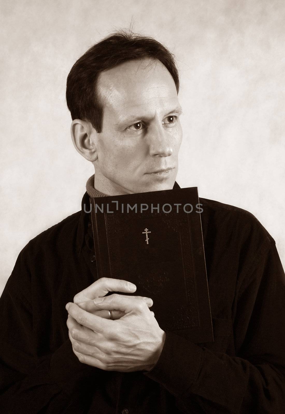 Man with bible by friday