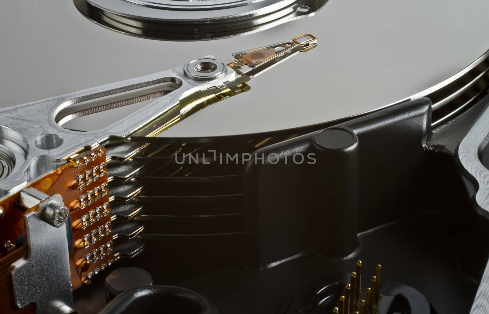 Server hard disk drive in close up by gewoldi