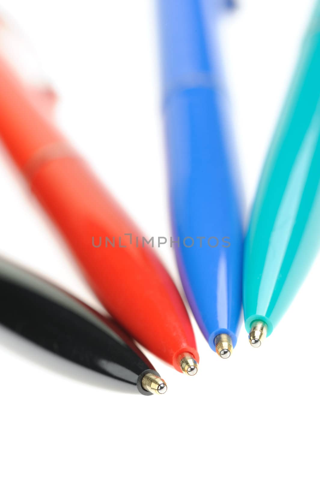 Color pens. It is isolated on a white background