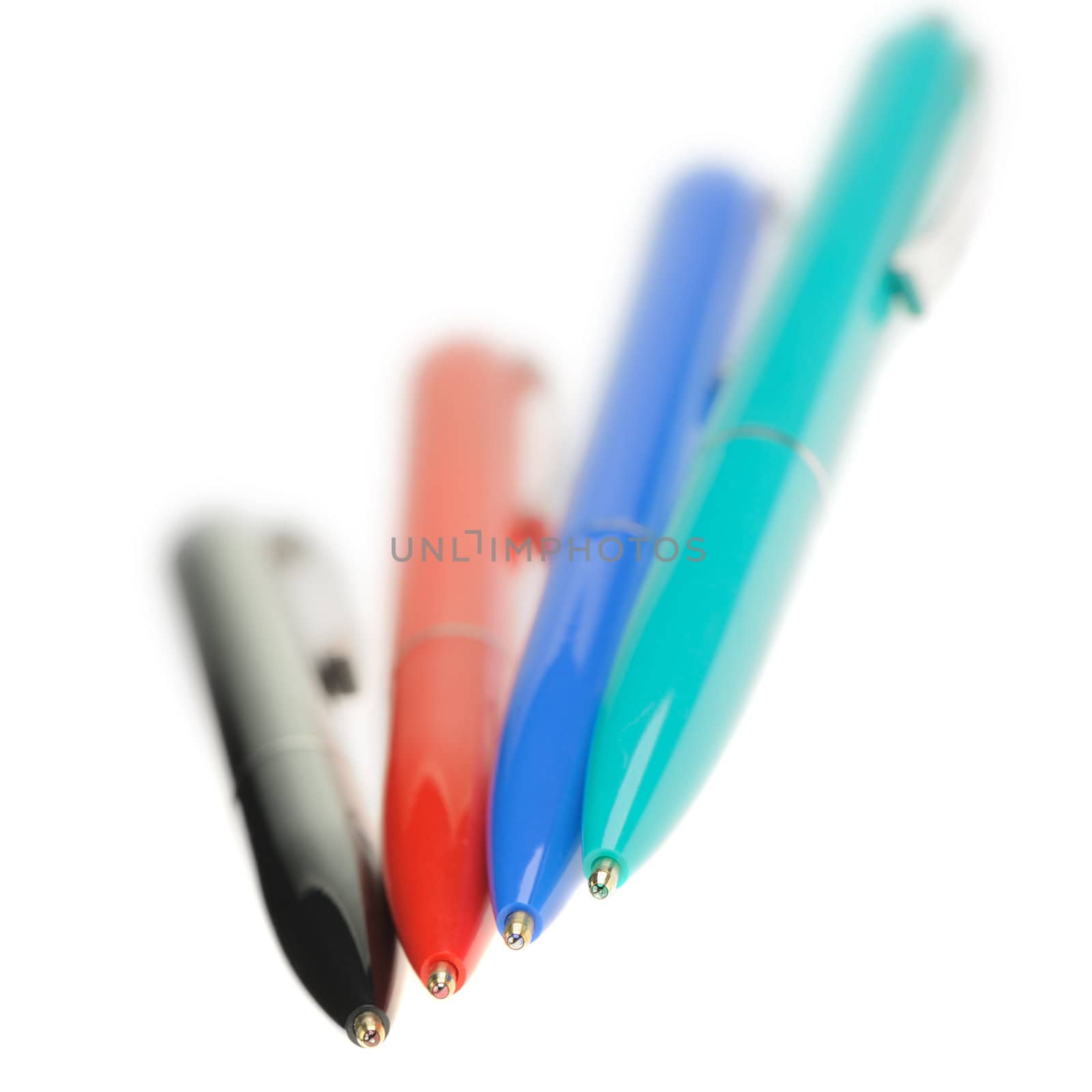 Color pens. It is isolated on a white background