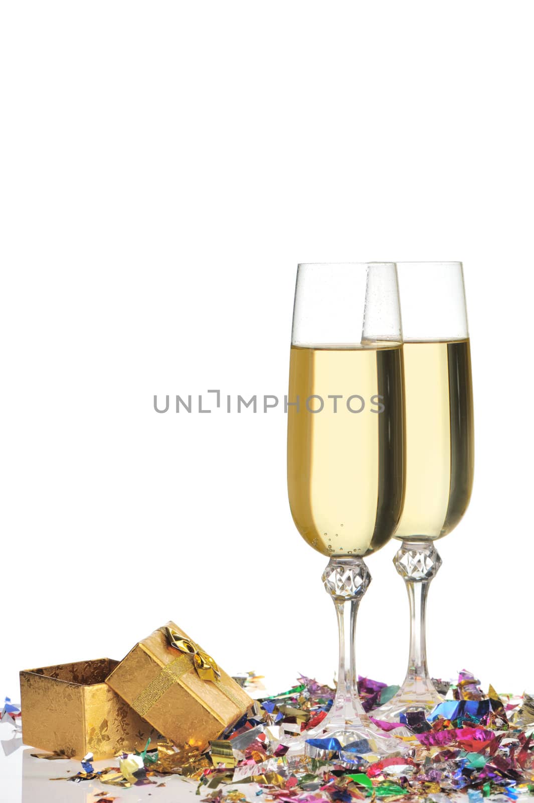 Glasses of a champagne by galdzer