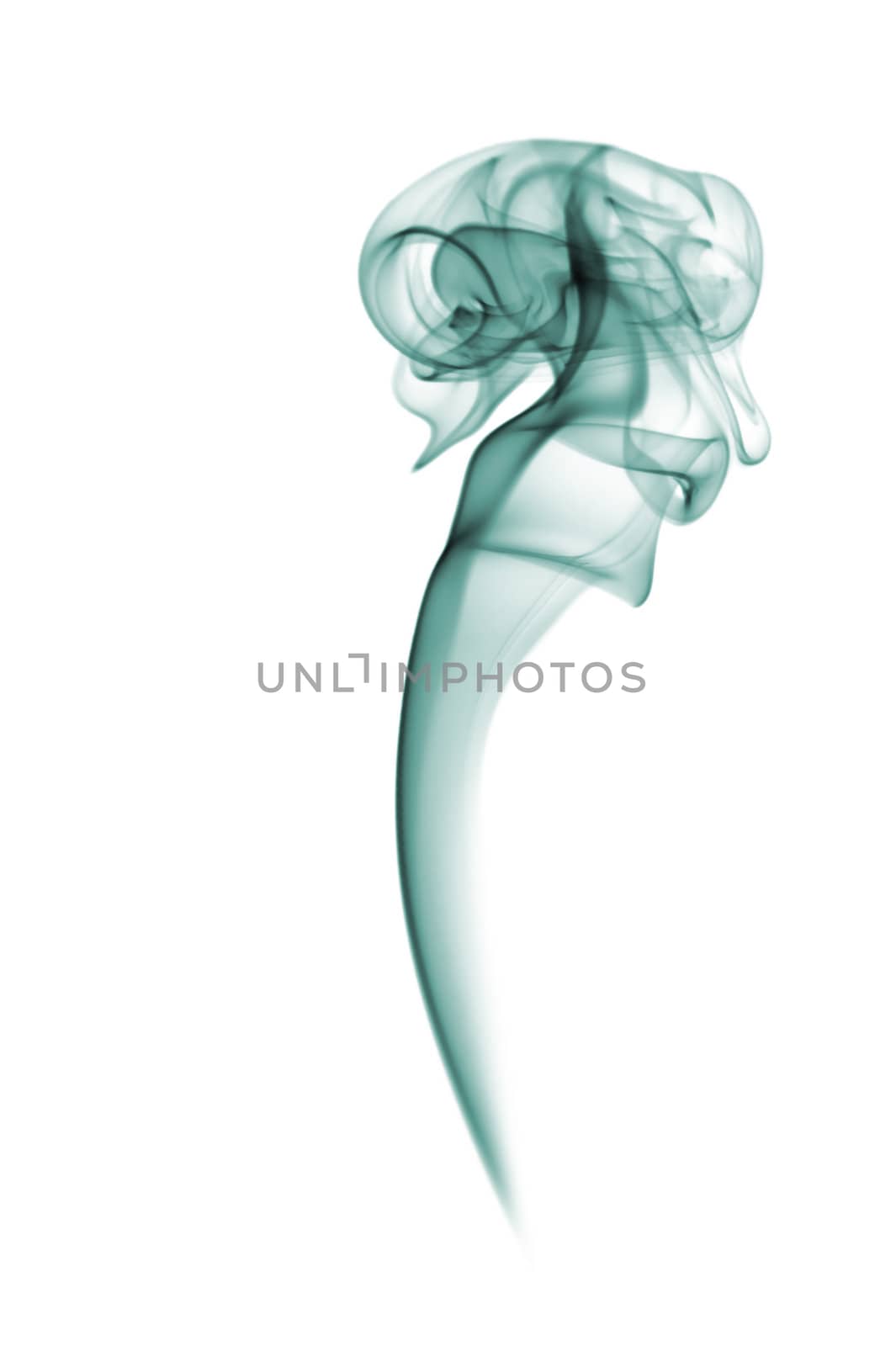 Smoke. The abstract image of a smoke on a white background