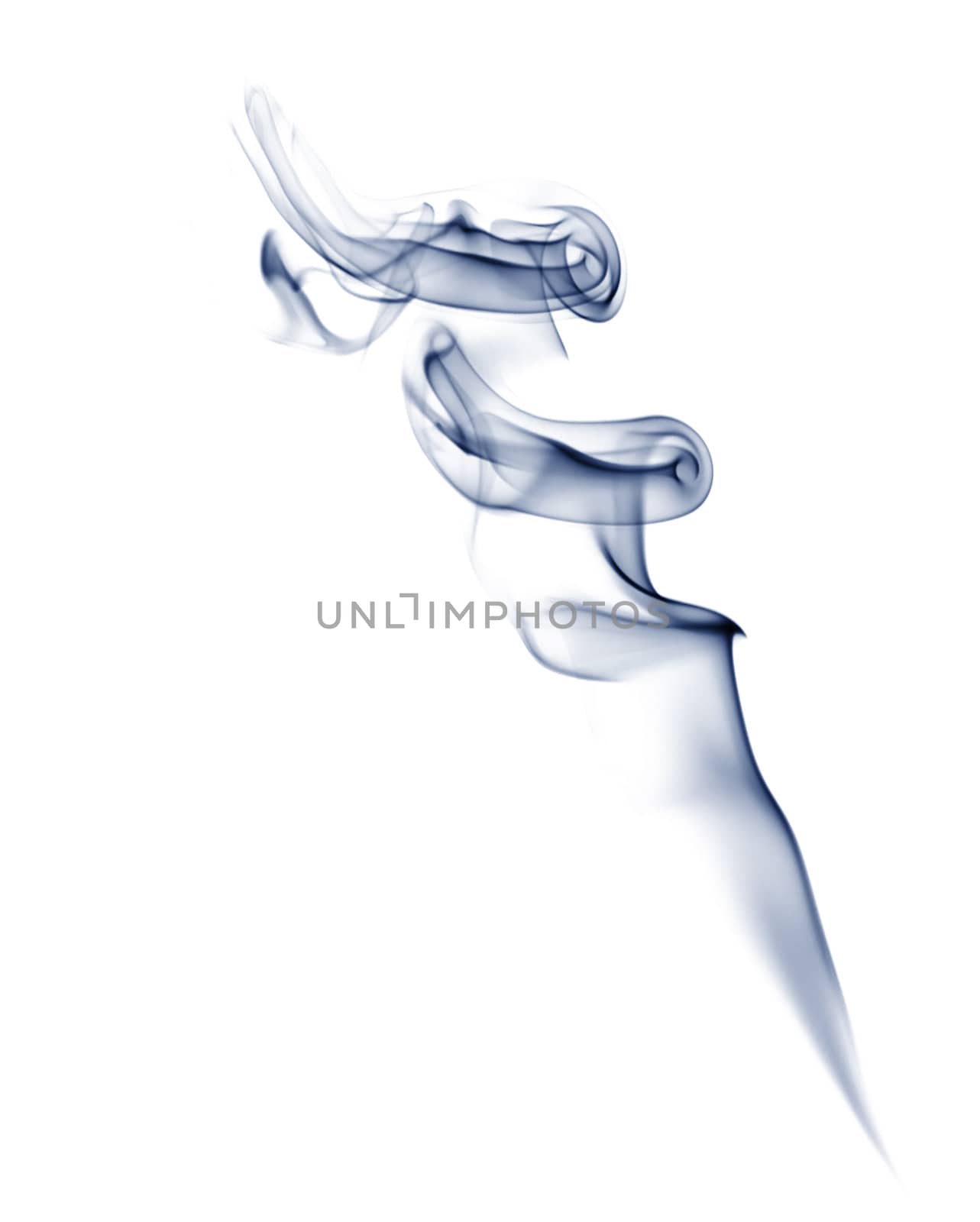 Smoke. The abstract image of a smoke on a white background