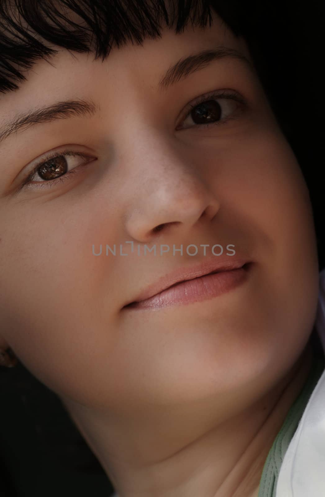 glamour women. A photo of the young girl in dark style 