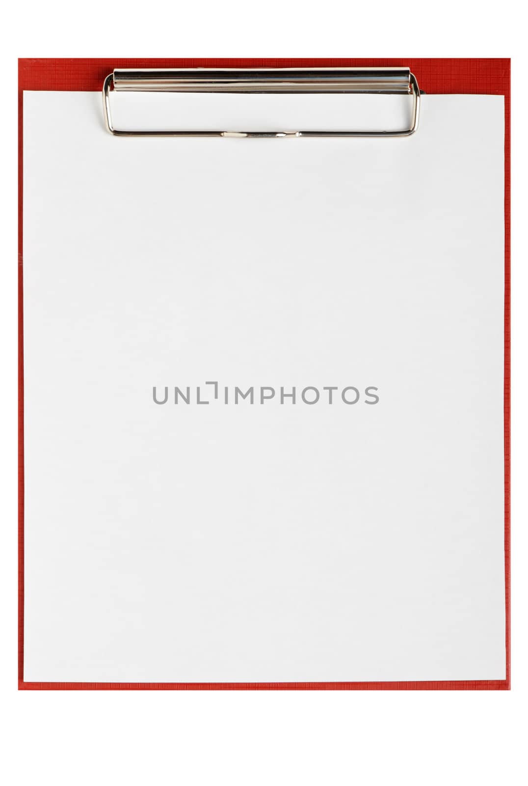 Folder for papers wtih empty blank. Office subject it is isolated on a white background