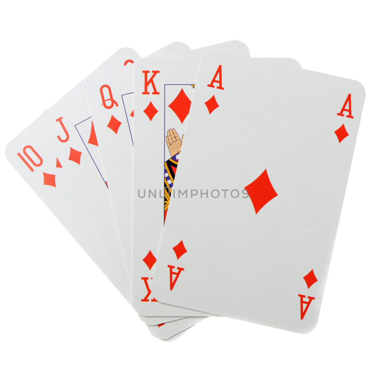 Playing cards on a white background. Poker cards

