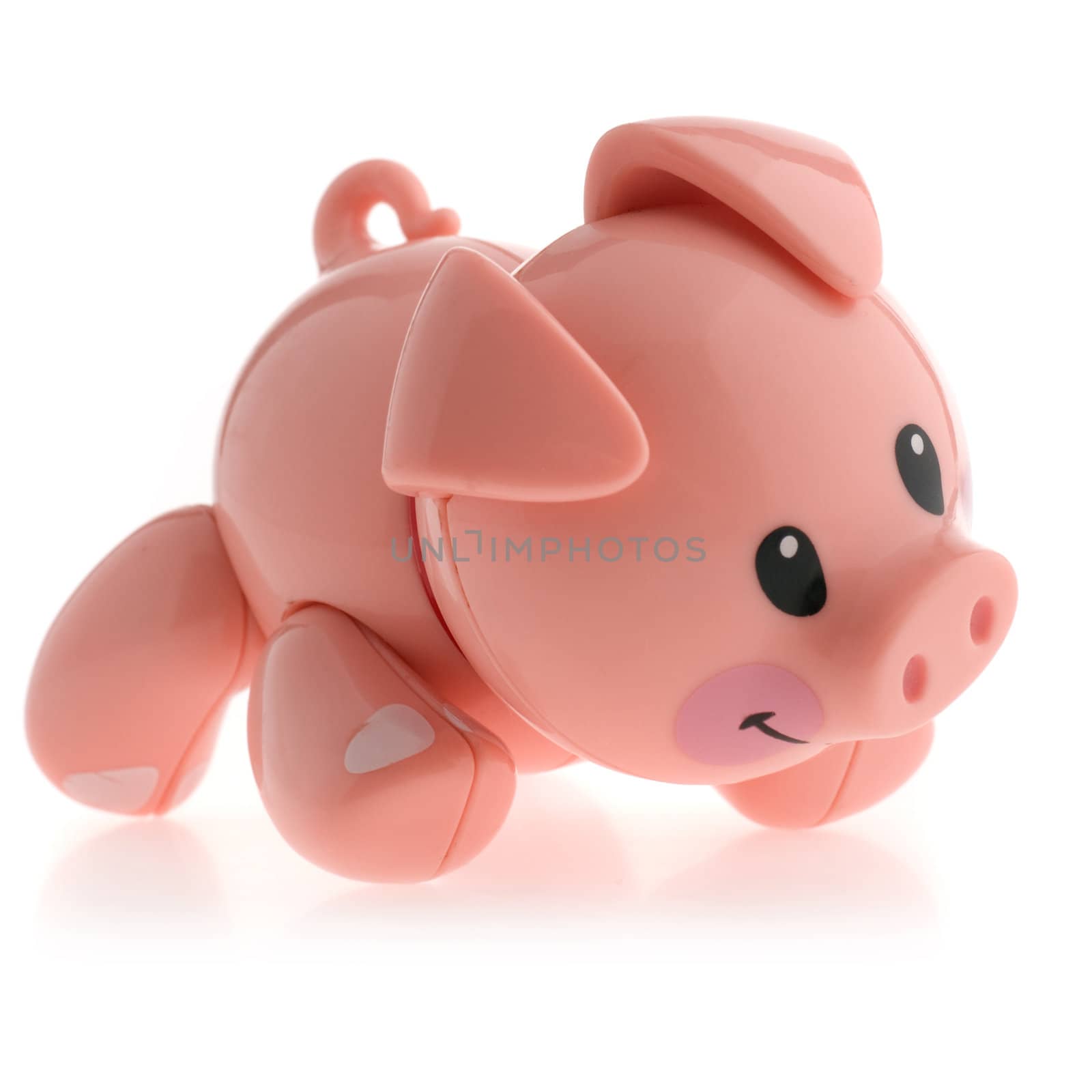 Pig. Toy model of a pig it is isolated on a white background