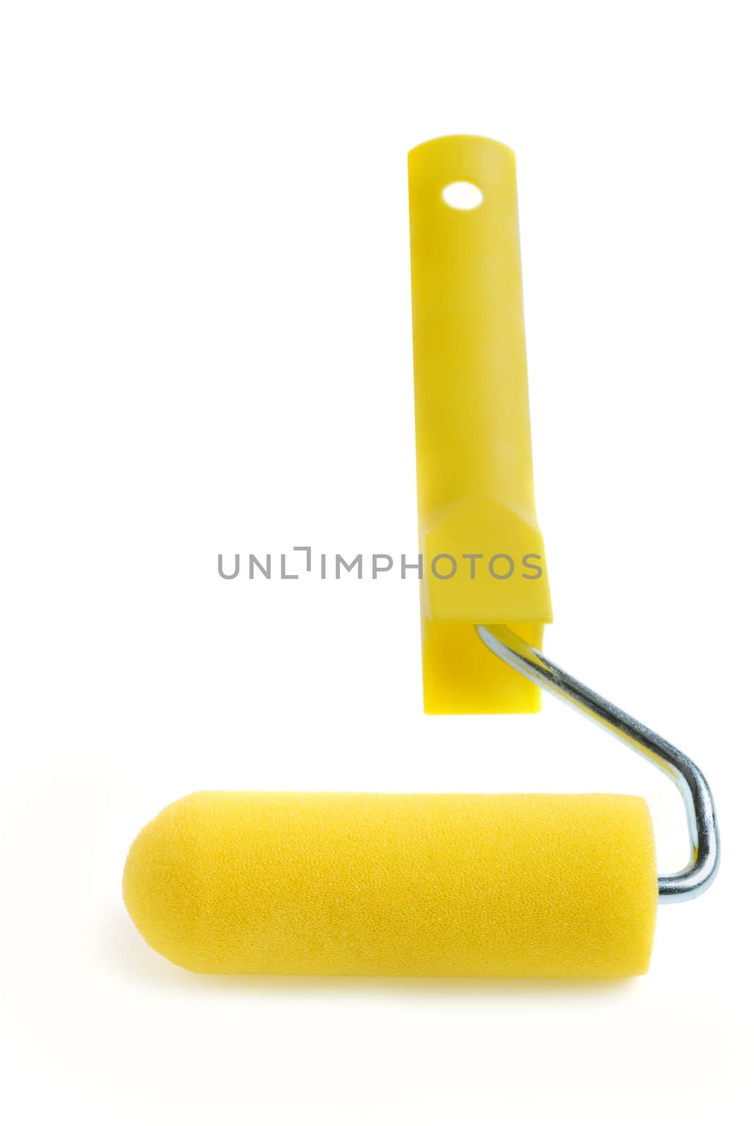 Painting brush - roll. The tool for painting. It is isolated on a white background