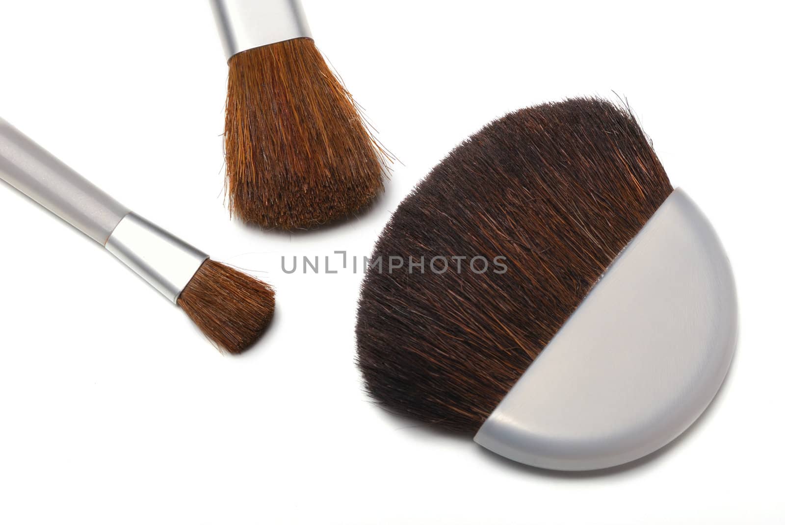 Cosmetic brushes. A set of subjects for care of a leather of the person