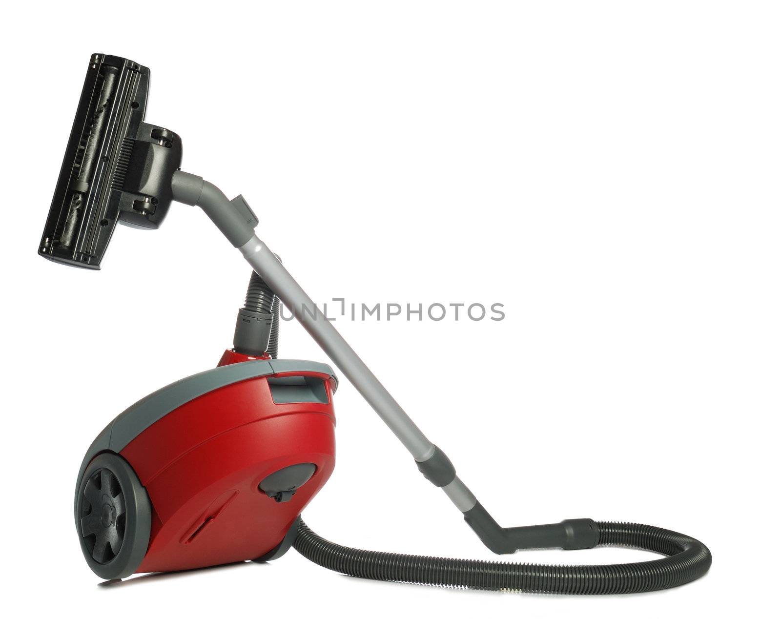 Vacuum cleaner. Devices for cleaning premises, it is isolated on a white background