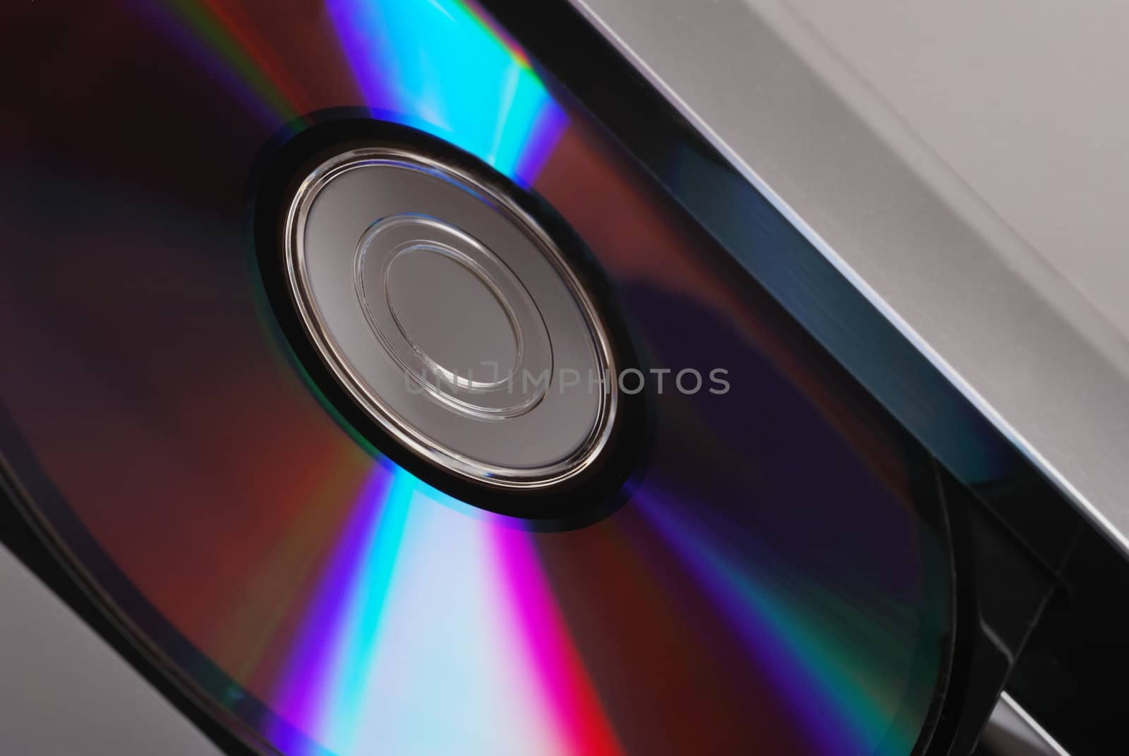 Computer disk. A photo close up a disk in a drive